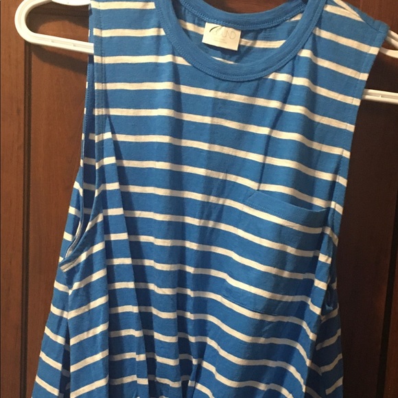 Abound Woman Tank Top Cotton Twist FrontBlue/White - Picture 2 of 5